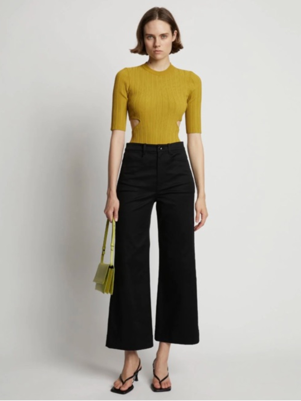 Proenza Scholer • White label cropped cotton wide leg culotte pant